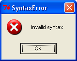 Syntax-Error