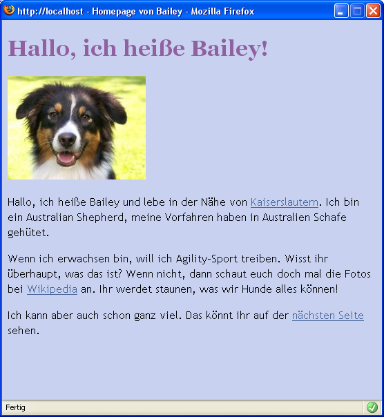 Webseite bailey1