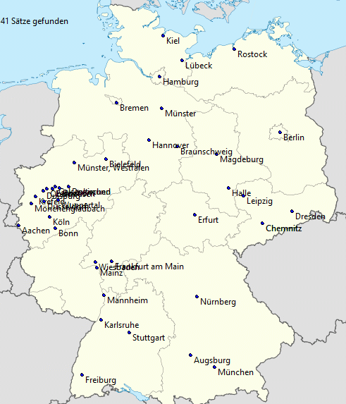 Städte eingeblendet in Wikipedia-Karte