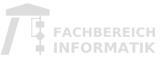 Logo des Fachbereichs Informatik der Technischen Universität Kaiserslautern, Schriftzug mit Tor der Wissenschaft