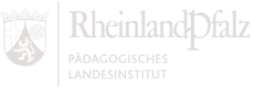 Logo des pädagogischen Landesinstituts Rheinland-Pfalz, Schriftzug und Landeswappen des Landes Rheinland-Pfalz