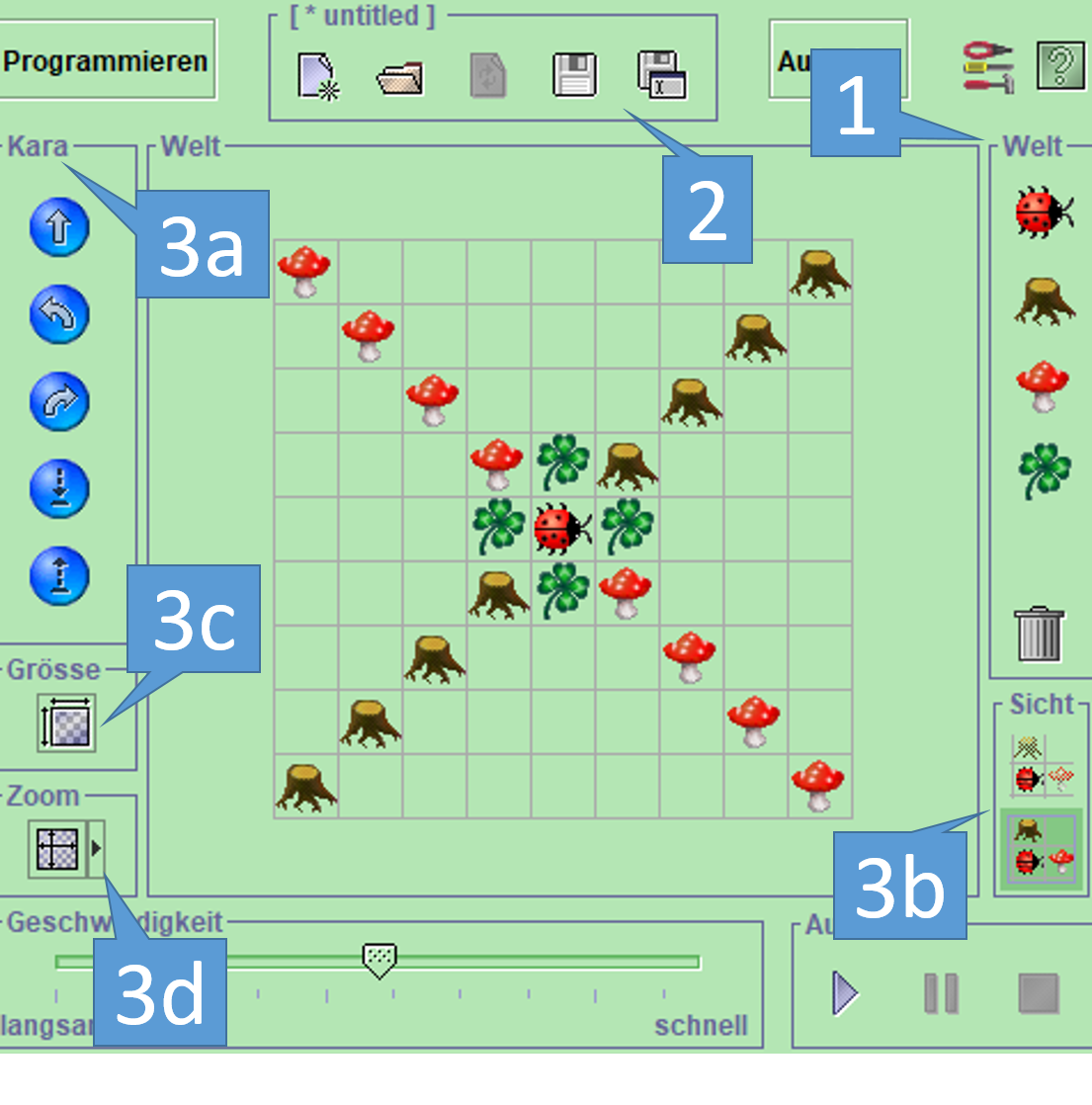 Programmoberfläche