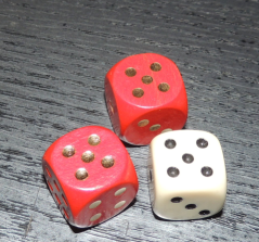 3 Würfel mit gleichen Augenzahlen
