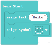 Programm aus Start, Zeige Text und Zeige Bild