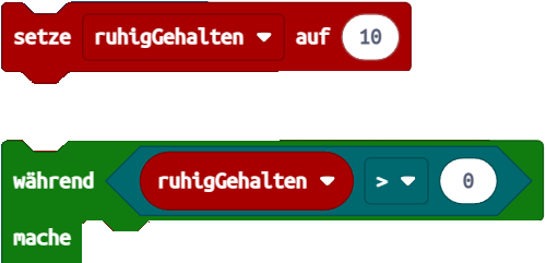 Schleife mit Bedingung ruhigGehalten>0 Schleife mit Bedingung ruhigGehalten>0