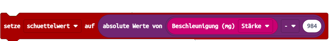 Screenshot Schüttelwert setzen Screenshot Schüttelwert setzen