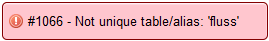 Fehler doppelte Tabelle