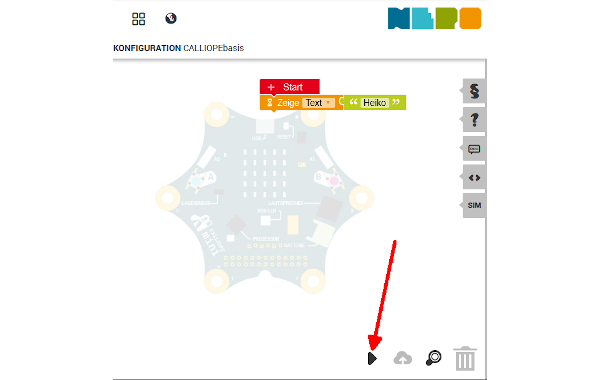 Open Roberta Lab Programmierumgebung