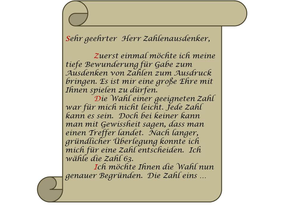 Fünfter Zettel