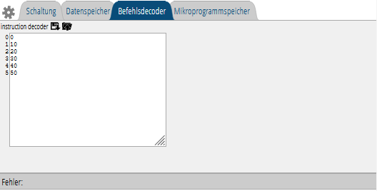 Befehlsdecoder: Tabelle