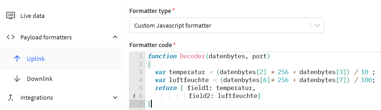 TTN-Formatter TTN-Formatter