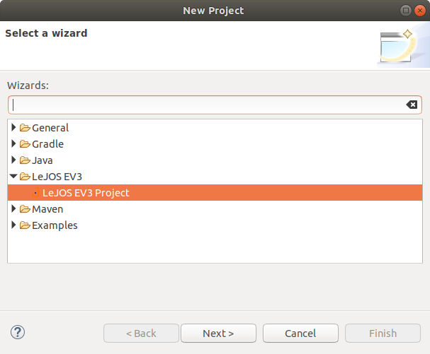 EV3-Projekt in Eclipse anlegen EV3-Projekt in Eclipse anlegen
