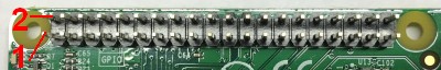GPIO Darstellung einer GPIO mit 40 Pins
