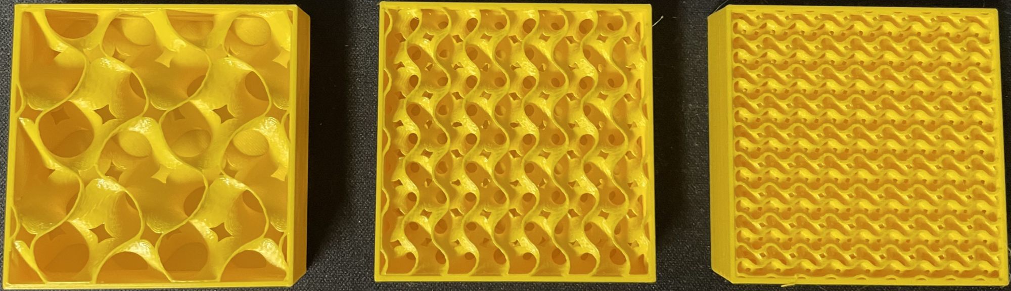 Infill Vergleich verschiedener Infill-Dichten