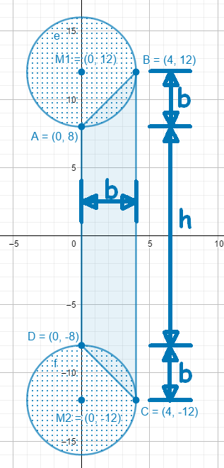 Hakenskizze Skizze eines Hakens mit Koordinaten