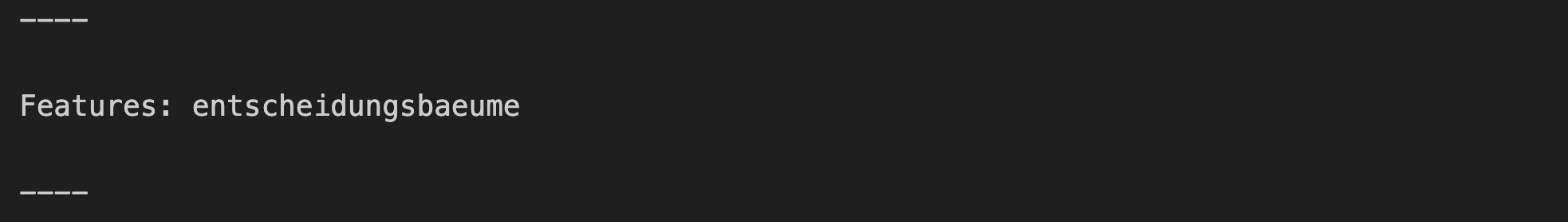 Beispielquelltext f&uuml;r die Einbindung des Entscheidungsb&auml;ume-Tools &uuml;ber das Meta-Tag features