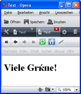 Screenshot mit Text