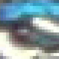 Foto eines Pfaus stark vergr&ouml;&szlig;ert