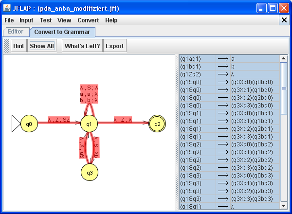 JFlap - Grammatik