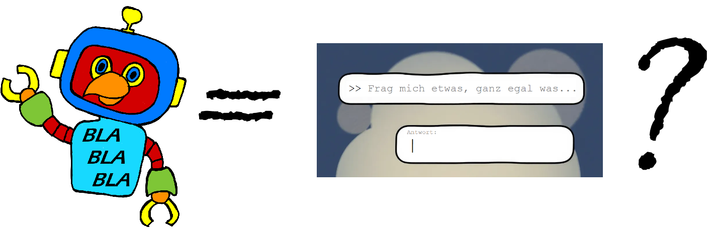 KI-Chat und Papagei im Vergleich Dialogfeld und Papagei für die Textgenerierung