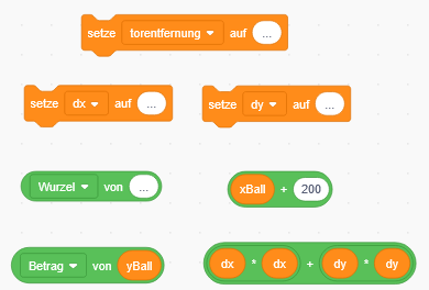 Bausteine zur Berechnung der Torentfernung