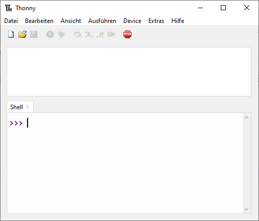 Thonny nach dem Starten
