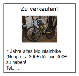 Zu verkaufen! Zu verkaufen