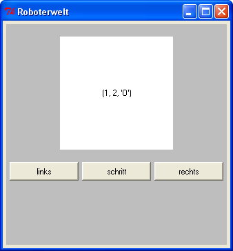 GUI zur Roboterwelt