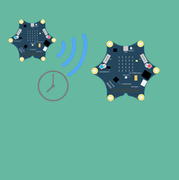 Projektbild Zwei Calliope, einer sendet ein Herz