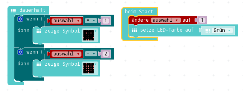 Programmgerüst zur Anzeige von Icons MakeCode-Icons