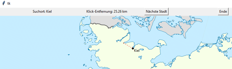 Spielbeispiel mit der Lokalisierung von Kiel